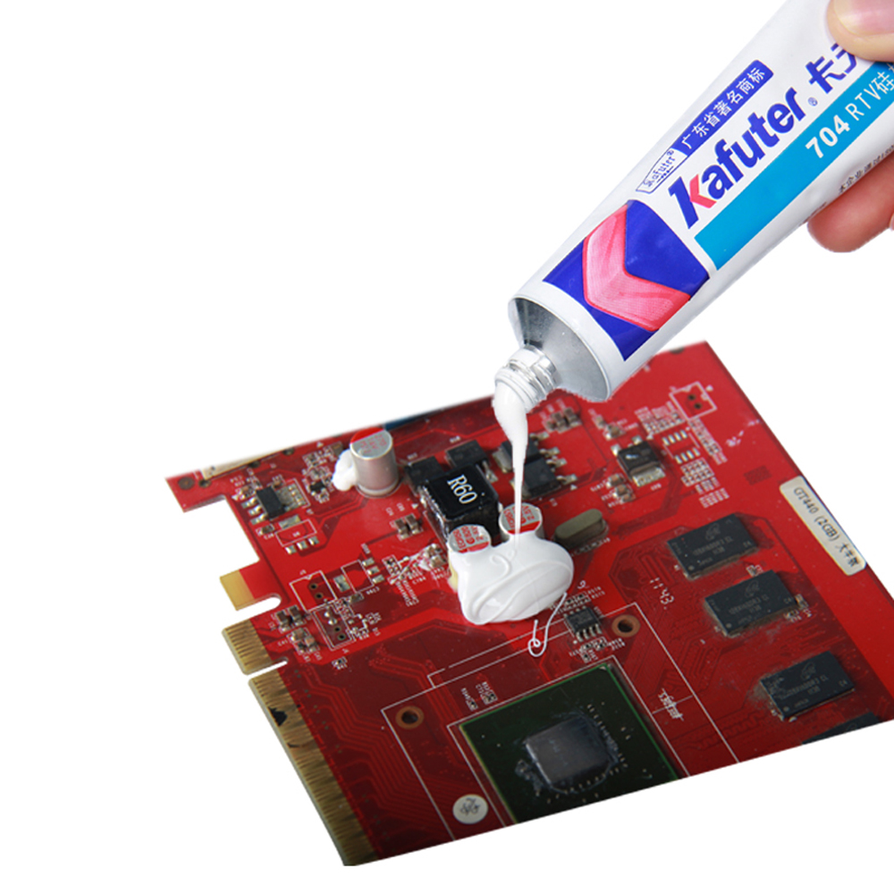 Silicone Rubber K-704 White Fixed Silicone Rubber Sealant Components RTV Silicone CPU Cooling Gel Electronic Silicone