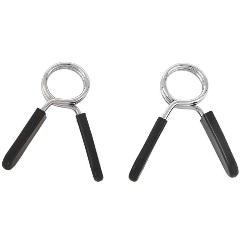 2 X Standard 1" Weight Bar Spring Collar Clips Dumbbell Barbell Clamp Bar Gym
