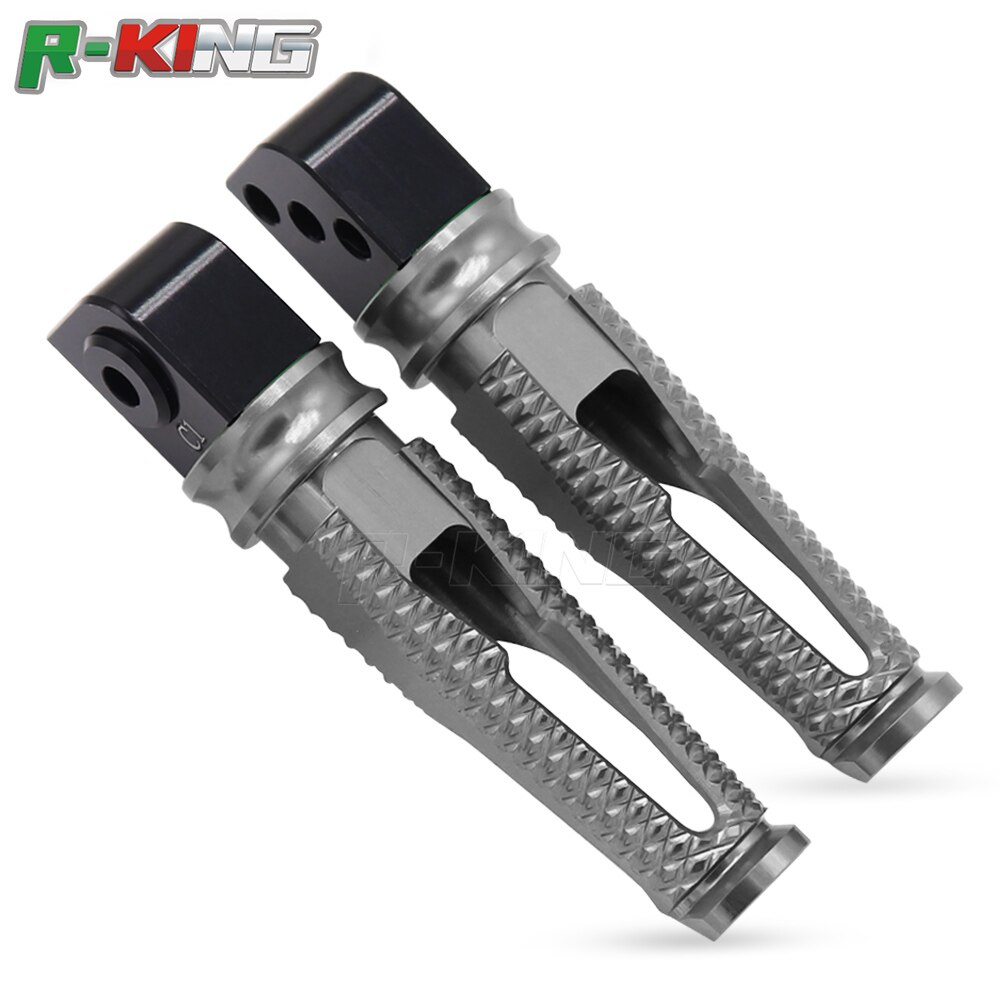 de la motocicleta estribos traseros Placa de pie clavijas para Kawasaki Z800 Z900 Z1000 ZX10R ZX6R/Ninja636 ZX9R ZX-14R/ZZR1400 ER6N/ER6F: Gris