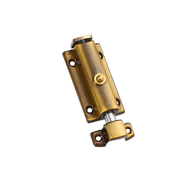 2/3/4/5inch Automatic Stainless Steel Door Latch Barrel Bolt Hasp Stapler Gate Lock Safety Easy To Install for Bathroom Washroom: 3 inch / Yellow Bronze