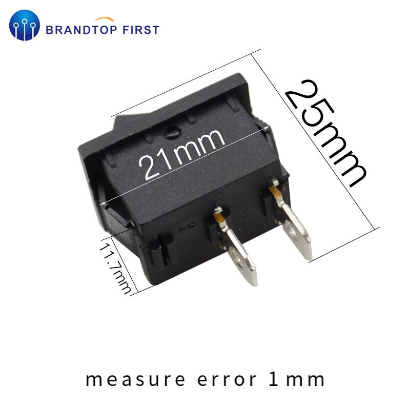 21*15mm rocker switch waterproof cover boat rocker switch 2Pin red black white