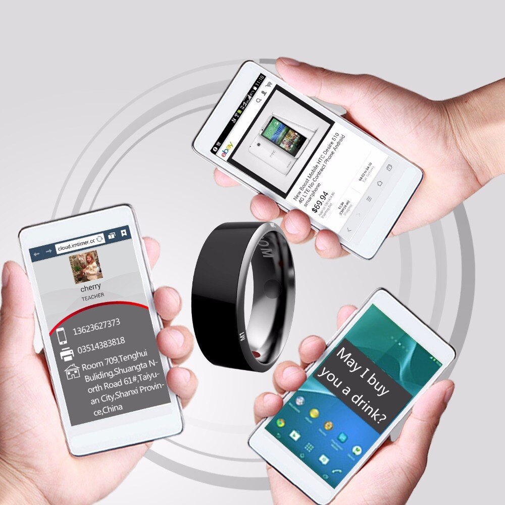 Jakcom R3 Clever Ring 3-nachweisen App Aktiviert tragbar Technologie Magie Ring Für Android Fenster NFC Telefon Clever Zubehör