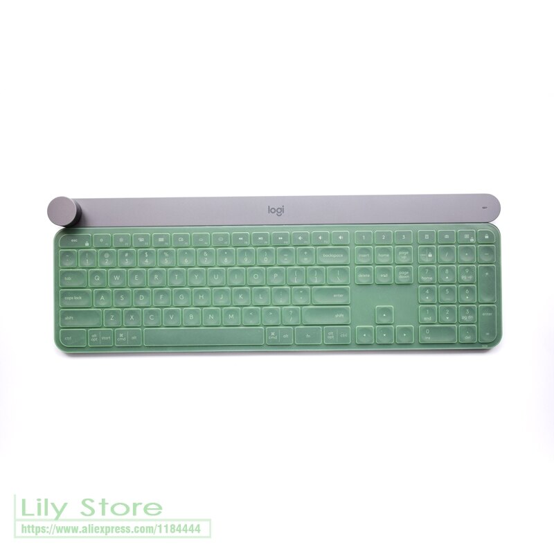 For Logitech Craft Wireless Keyboard Mechanical Keyboard Protector Skin Film Game Office Desktop Keyboard Anti Dust Cover: green