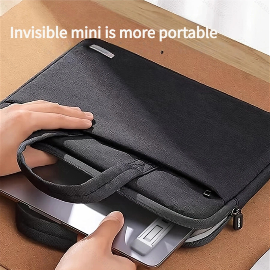 Aluminium laptop onzichtbare standaard beugel mini draagbare verhoging kleine voetpad koelrek basispads
