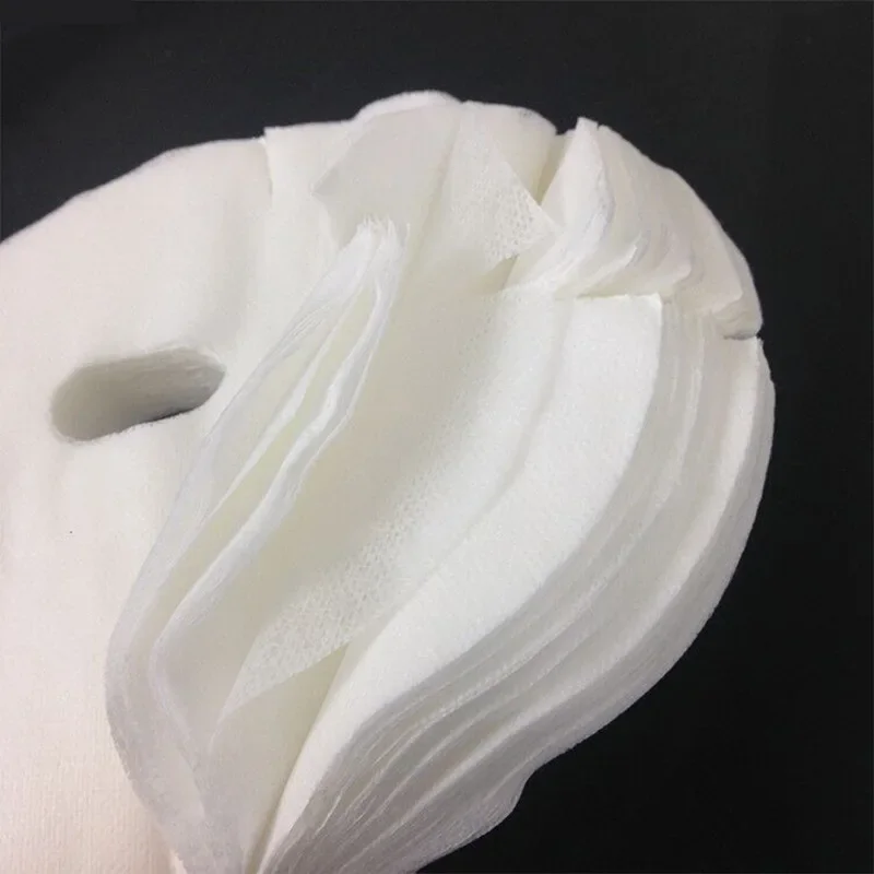 50 Stück Einweg-Gesichtsmasken aus Papier, Einweg-Gewebe, Kosmetik, Baumwolle, Gesichtsmaskenblätter, Gesichtspflege, Papierhandtuch