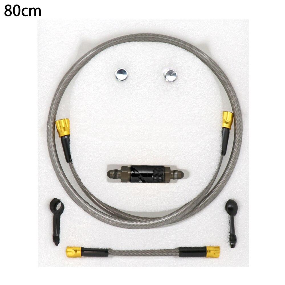ZSDTRP Motorrad ein3 Bremssattel Schnelle Entfernung Abdeckung Demontage Ersetzen Bremse Linie Stecker mit Brems Schlauch einstellen: 80cm B Gold