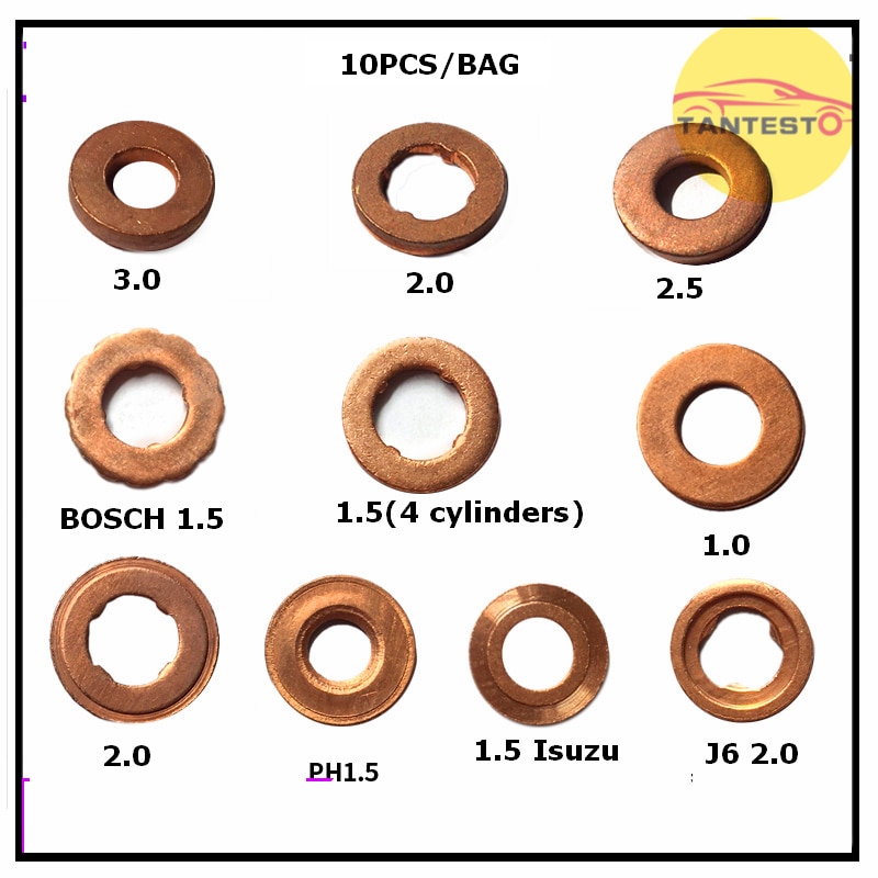Común inyector para riel Arandela de cobre anillo de sello Askets F00RJ02175 F00VP01004 11176-30011 F00RJ01453 F00VC17503 F00VP01004 F00VP0