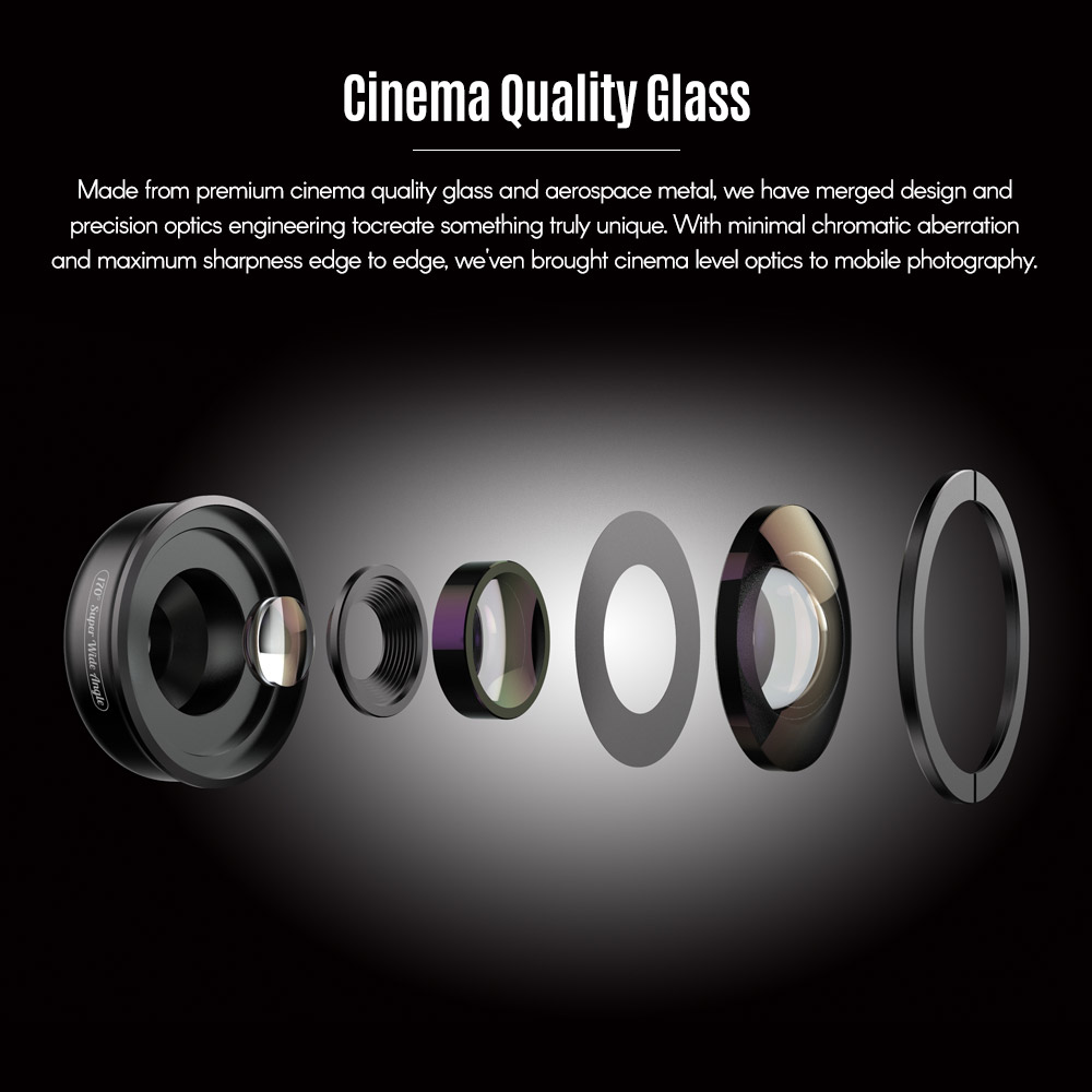 APEXEL APL-HD5SW 170 ° Super Groothoek Lens voor Dual Lens/Single Lens Smartphone voor iPhone Samsung Galaxy Huawei smartphones