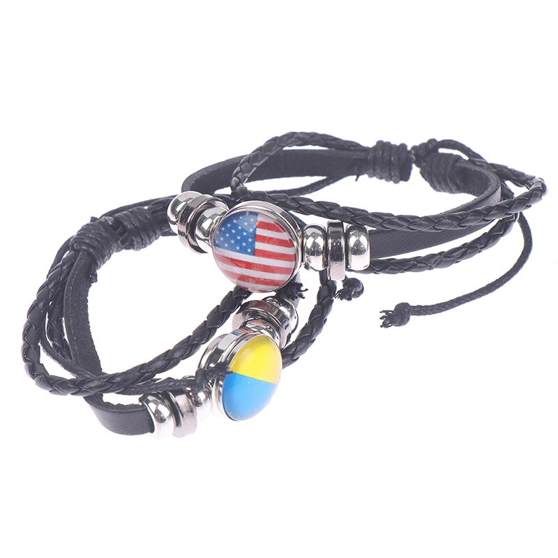 1 pz braccialetti nazionali cinturino in pelle regalo per bambini giocattoli gioielli bracciale in pelle bovina braccialetti tribali etnici per uomo