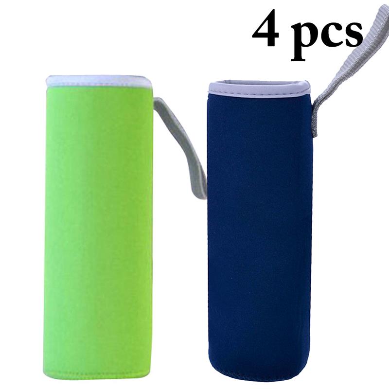 6 stk /4 stk sport vandflaske dæksel neopren isolator ærmet taske taske pose vand flaske dæksel drikke flaske ærme: 2