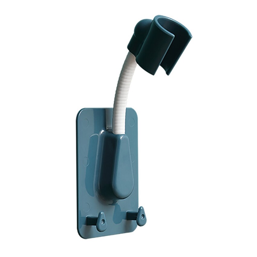 Douchekop Houder Flexibele Douchekop Beugel Verstelbare Sticker Douchekop Wall Mount Houder Voor Hand Gehouden Douche: Blauw