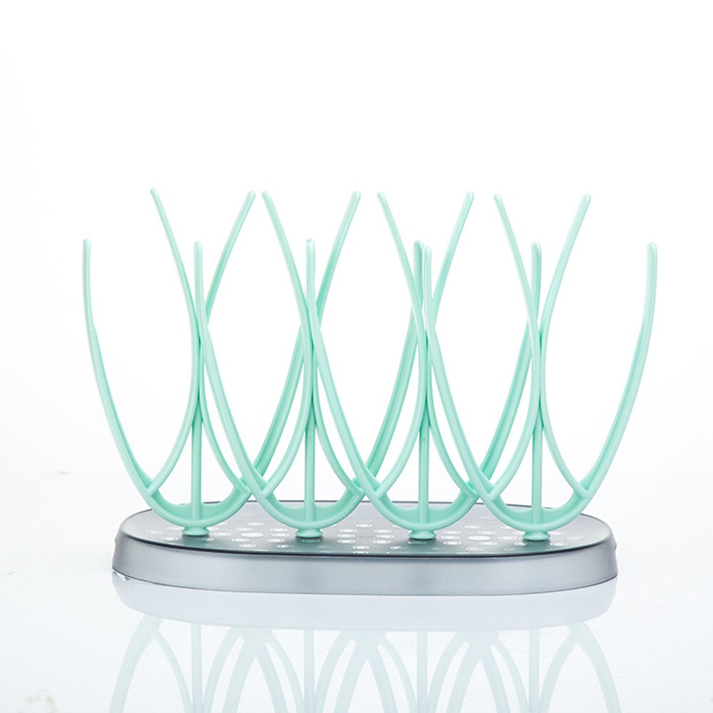 TOP Baby Bottle Drying Rack Baby Bottle Holder BPA free Safe Material Drain Bottles Rack Feeding Bottles Dryer Green