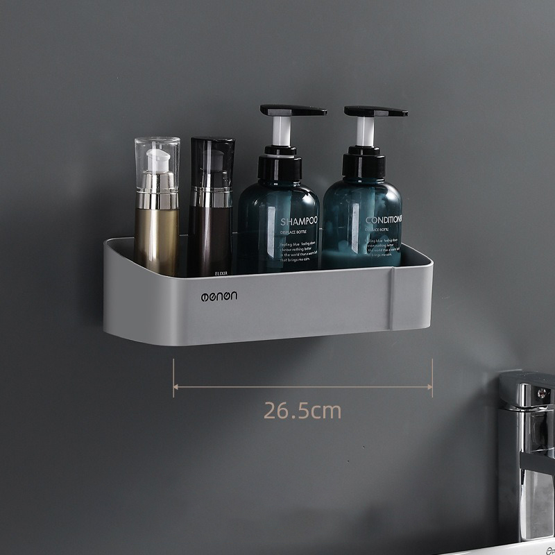 Wall-Mounted Triangular Storage Rack Toilet Double Detachable Storage Shelves Strong Load-Bearing Household Bathroom Accessories: Gray Rectangle