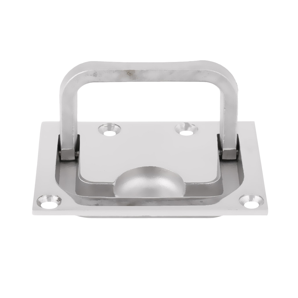316 Marine Grade Stainless Steel Boat Hatch Locker Liftting / Pull Ring Handle Boat Cabinet Hardware 75x55mm Surface Polishing