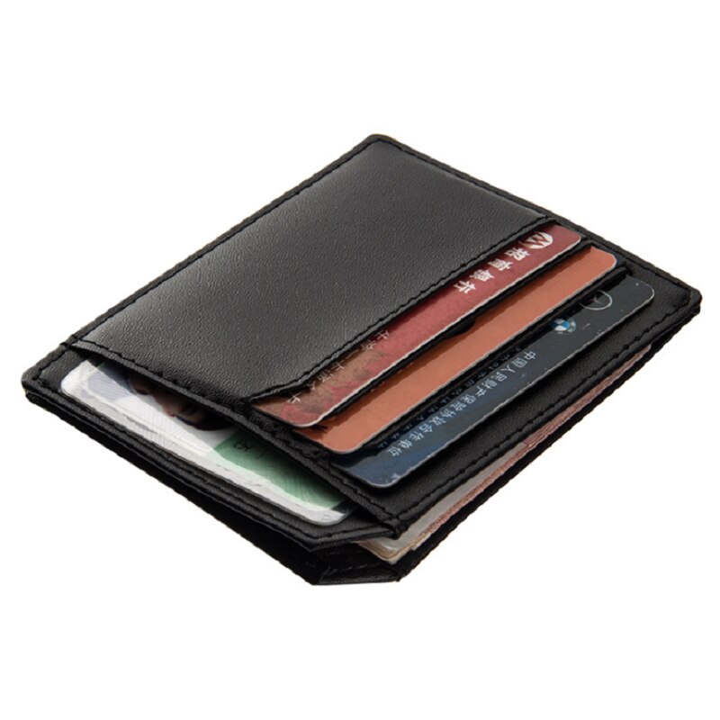 Herrekortpakke myntveske kortholder lær menn lommebøker kredittkortholder deksel slank lær multi-kort-bit pakkeveske