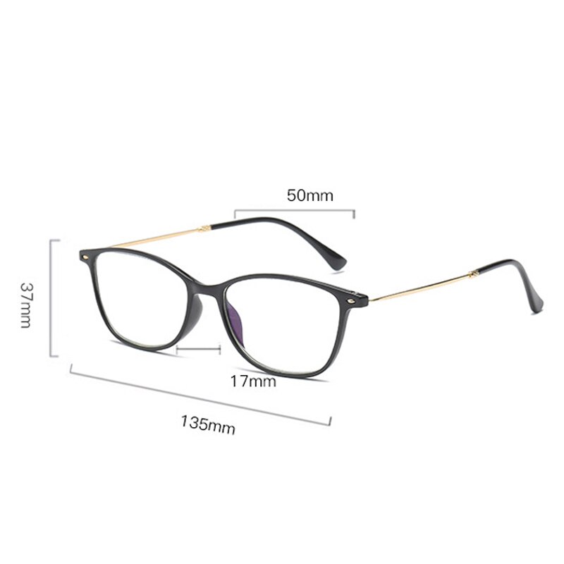 Elbru heren dames retro vierkante/ovale bril brilmontuur anti-blauw licht blokkerende computerbril lichtgewicht cat eye bril