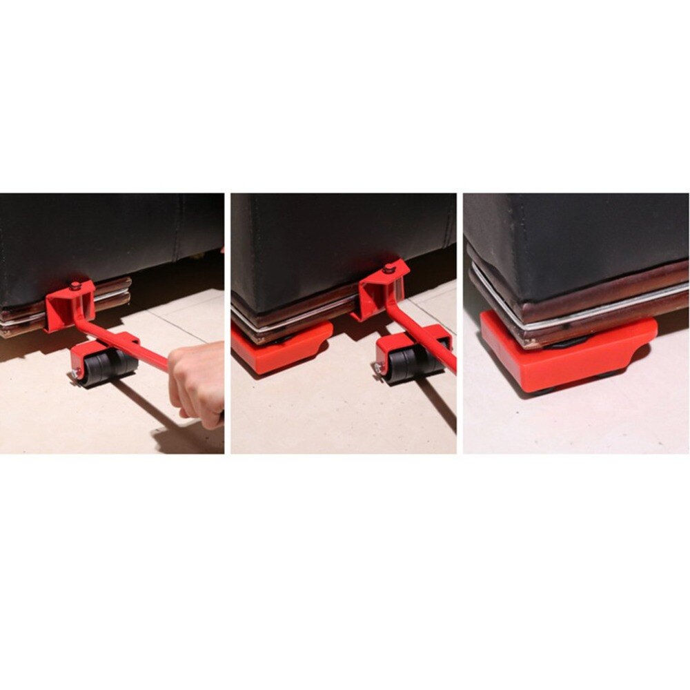 Hjemmevogn løfte og flytte dias kit let system til møbler 5 pakker værktøjssæt møbel løfter transport sæt tung mover