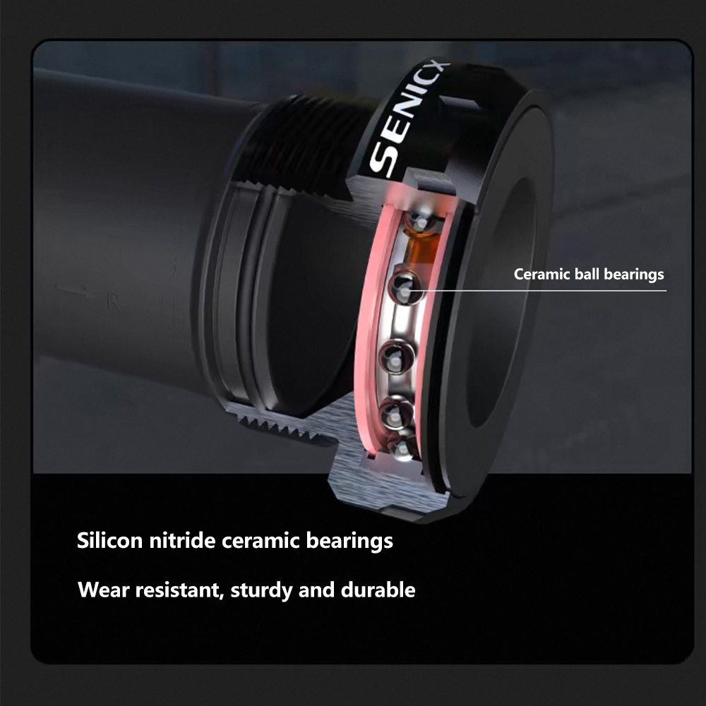 SENICX BB86 Racefiets Trapas Fit voor 24/28.99mm Crankstel As keramische/stalen Lagers voor Fiets Centrale Beweging