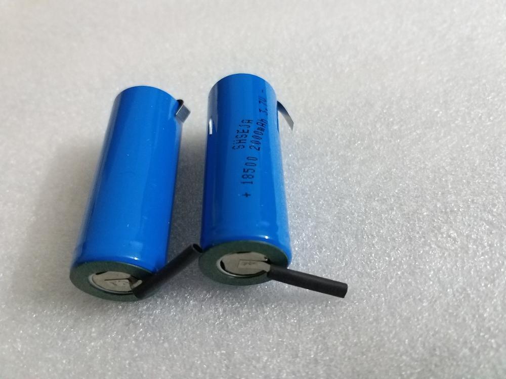 18500 2000mAh 3.7 V rechargeable battery Recarregavel lithium ion battery for LED flashlight