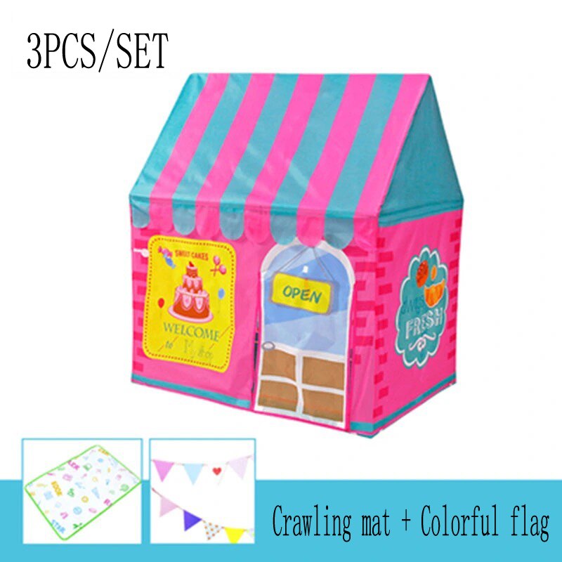 Tenda dei bambini Pieghevole Portatile Tenda Indoor Outdoor Principessa Castello di Giocattolo Da Dessert Casa Della Ragazza del Ragazzo Gioco del Gioco Casa Regali Di Compleanno: ZP104PINK