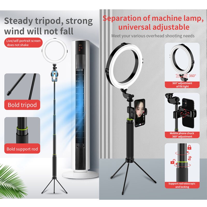 Handy Selfie Ring Licht Selfie Stick Mini Stativ Handheld Erweiterbar stick Tragbare Selfie Füllen Licht