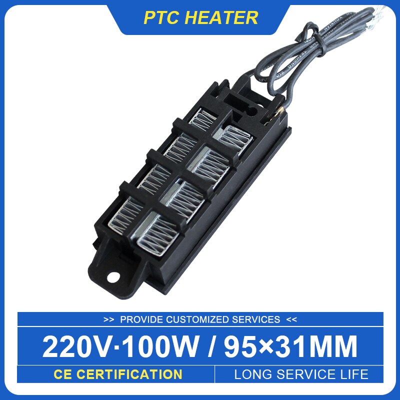 2Pcs 220 Volt Dc Ptc Air Heater Heater 220v 100W Small Heater Heated Heating Equipment Heating Part