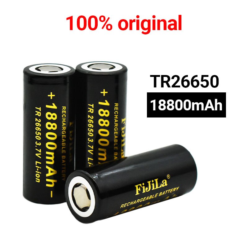 26650 3,7 V 18800mAh Batterie Hohe Kapazität 26650 50A Energie Batterie Lithium-Ionen Akku für Spielzeug Taschenlampe + ladegerät