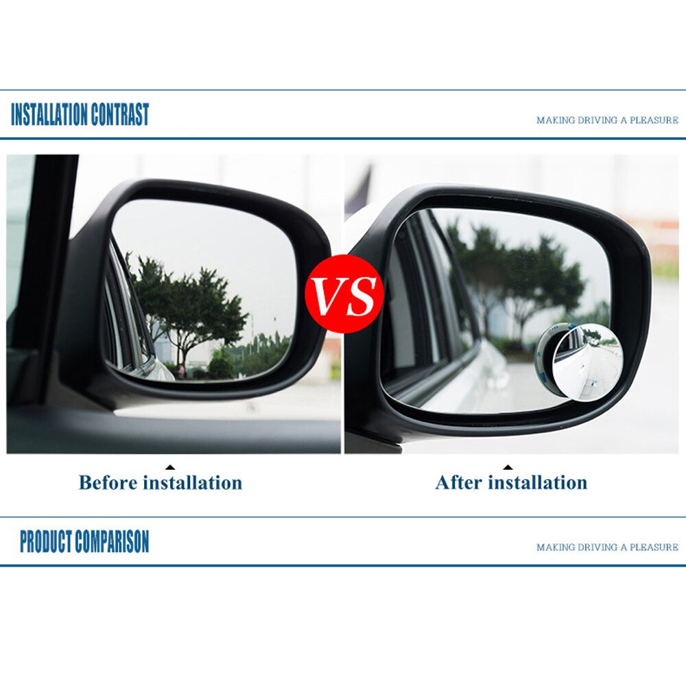 2 teile/los 360 Grad Auto Runde Konvexen Spiegel Weitwinkel Blind Spot Spiegel Für Parkplatz Rückansicht Spiegel