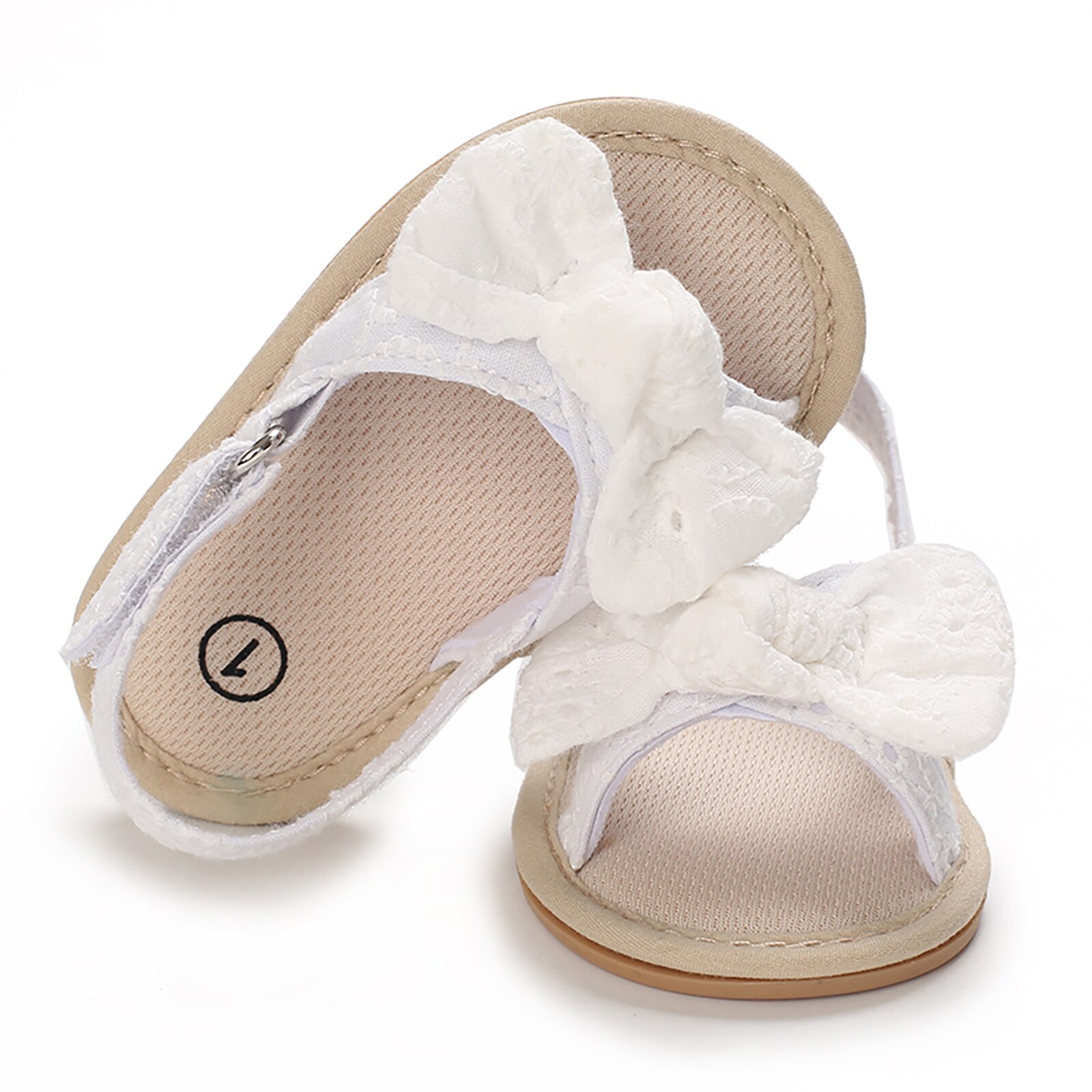 Sandales d'été à nœud papillon pour bébés filles de 0 à 18 mois, avec semelles antidérapantes, pour tout-petits