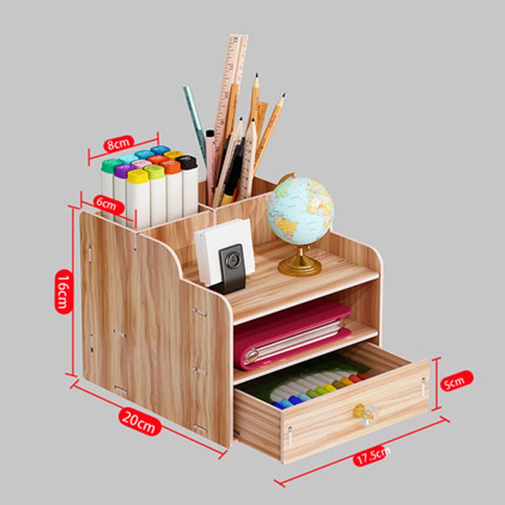 Desktop Computer Increased Rack Office Supplies With Drawer Storage Rack Box Notebook Adjustable Stand Computer Desk Organizer: B1