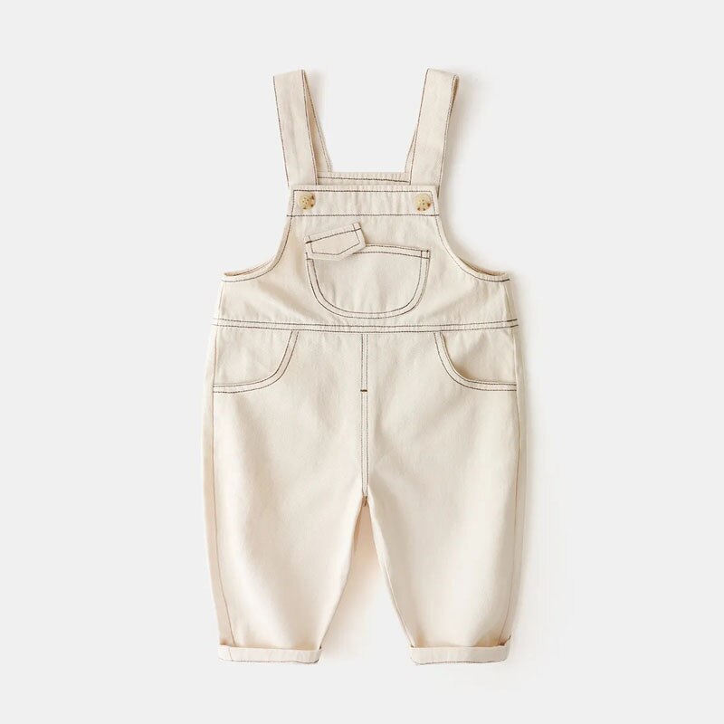 Monos de algodón transpirables para bebé, ropa para niño y niña, pantalones largos, pantalones holgados con tirantes, monos suaves para niño: color 1 / 80-Height 76-85cm