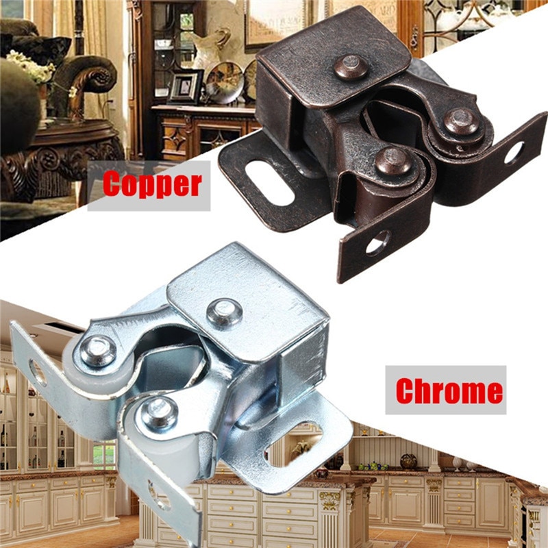 Home Safely Security Cabinet Door Drawer Magnetic Catch Door Stopper With Screw Chrom Copper