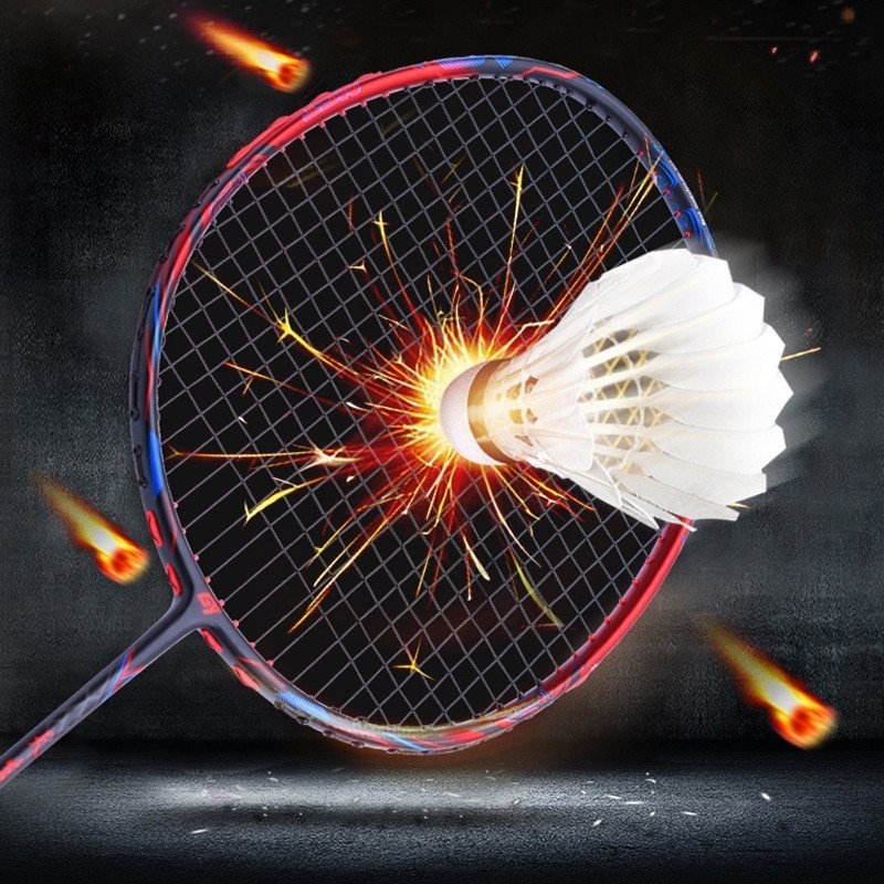 High Rigidity Badminton Racket Full Carbon 4U Defense Type Damping Amateur Entertainment Racquet Single Adult Racket Q1012CME