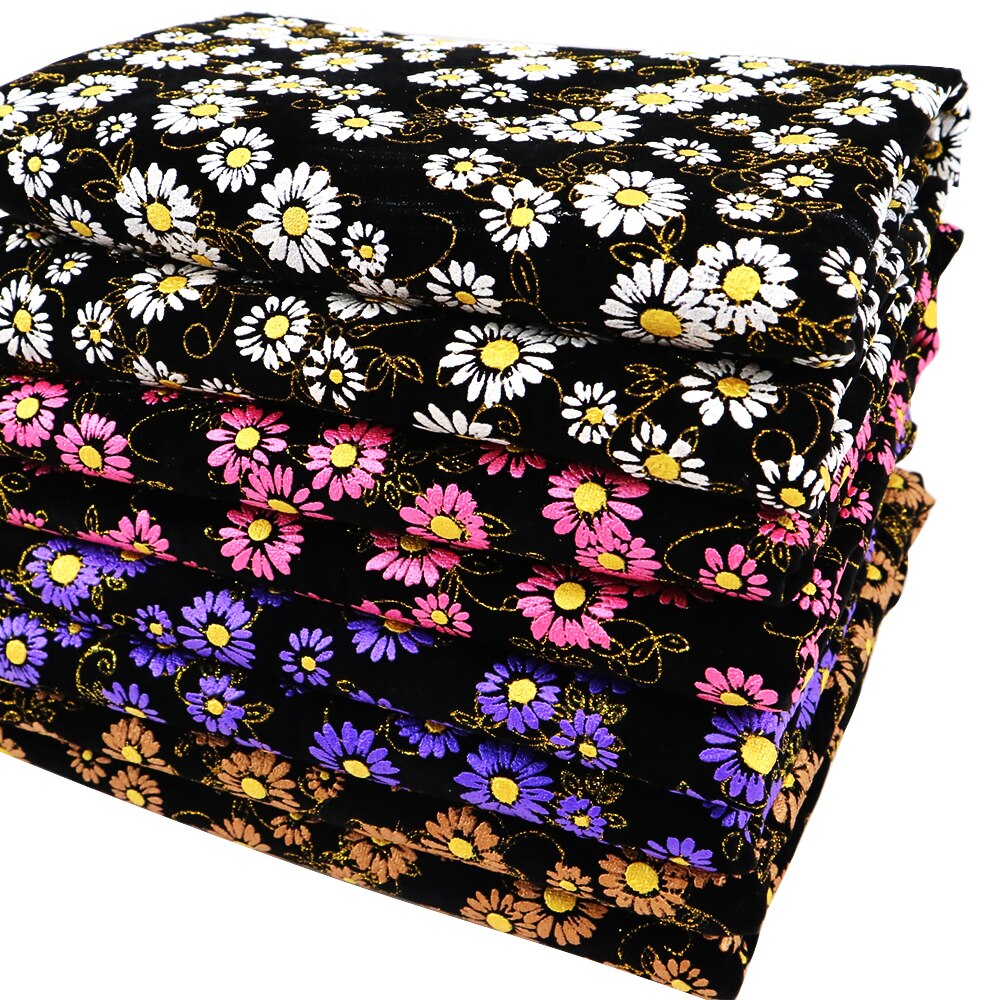 David accessoarer 50*145cm syntetiskt läder zebrablomma glitter sammetstyg för vävnad hemtextil sömnad tilda docka ,c2946