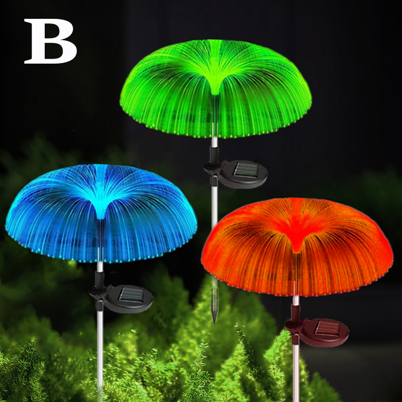1-10 Uds. Lámpara Solar que cambia de 7 colores para exteriores, luces de medusas, iluminación impermeable para decoración de camino, césped y jardín: changeable / 11-15 W