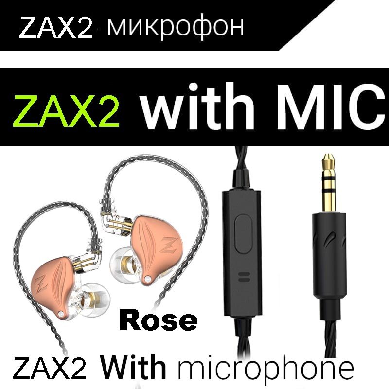 QZK ZAX2-auriculares intrauditivos de metal, cascos de música de graves pesados con micrófono, bobina móvil de alta fidelidad, controlado por cable, originales, nuevos