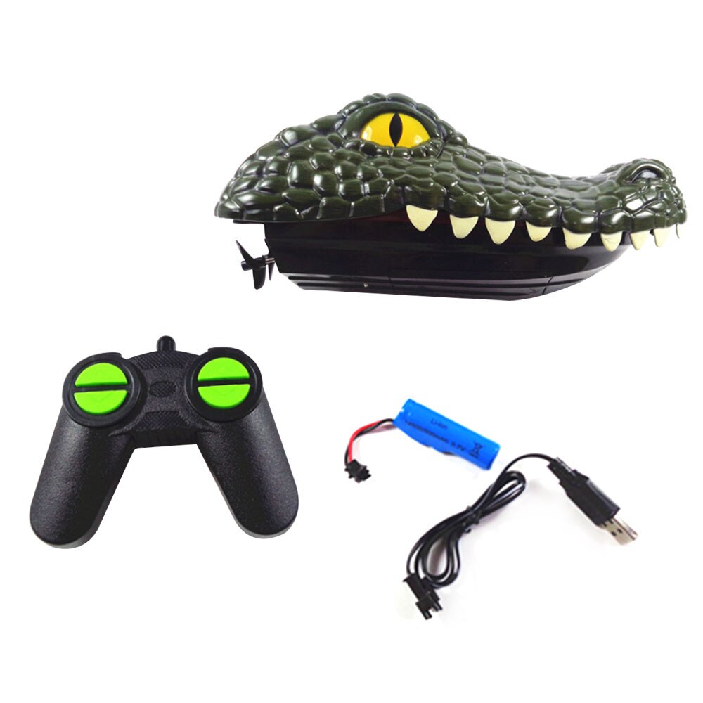 2 In 1 Crocodile Head 2.4G Electric Remote Control Racing Boat Joke Maker Fun Novelty Simulation Spoof Baby Toys: A charging