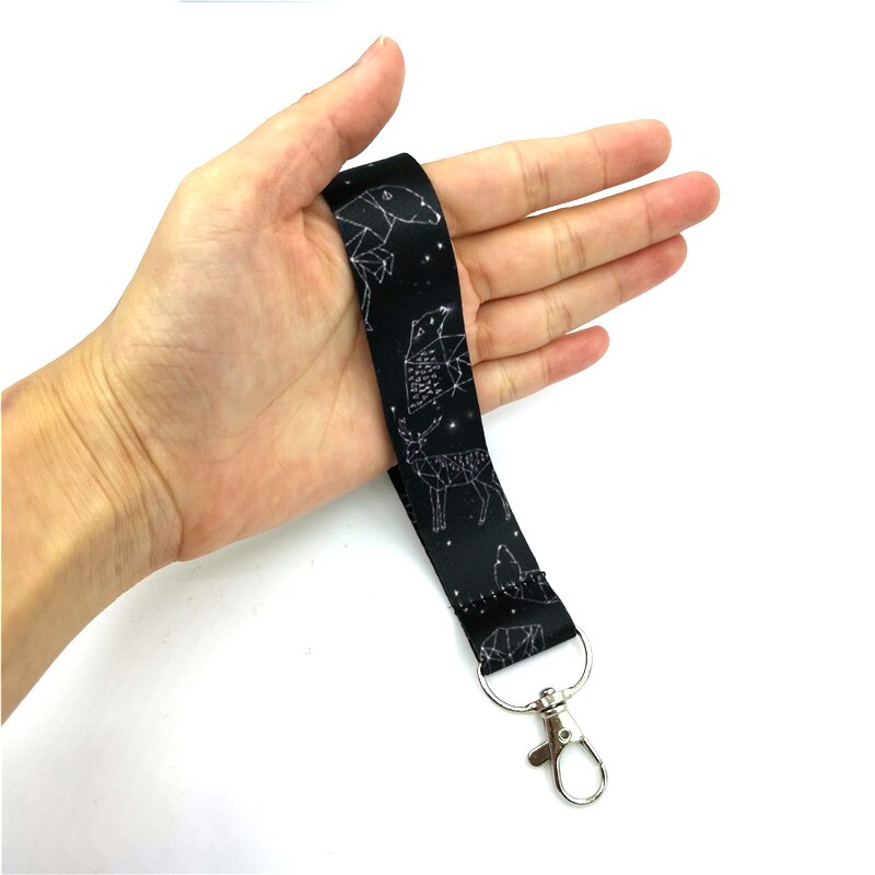 1set Starry tier Zwölf konstellationen Neck hand Band Lanyards ID abzeichen karte halter keychain Bänder gurte Wristlets: Wristlet