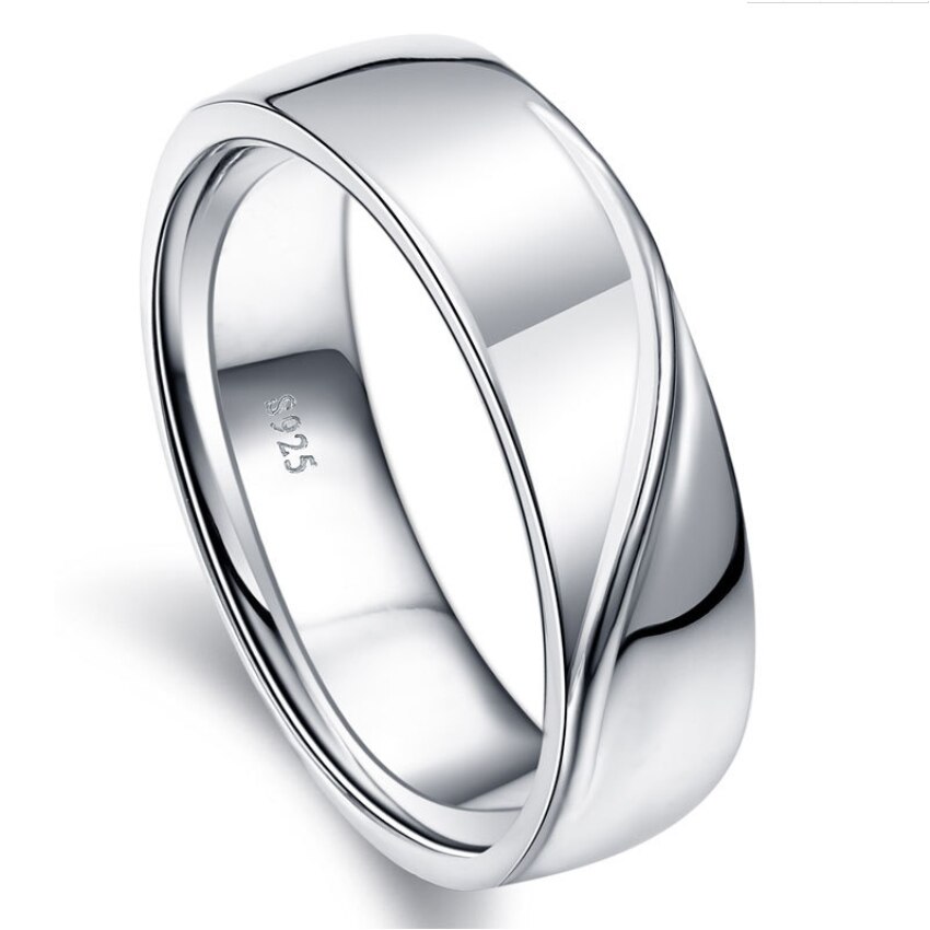 925 Sterling Silber Paar Hochzeit Ring Männer Und Frauen Breite Band High-End-Schmuck: 9 / Male Ring