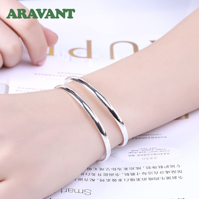 925 Silver Jewelry Sets Open Bracelet&Bangle Ring For Women Wedding Jewelry Set