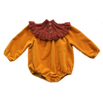 Peuter Meisje Jongen Gebreide Rompertjes Baby Fluwelen Jumpsuit Herfst Een Stuk Meisjes Knit Romper Baby Boutique Kleding: B / 9m