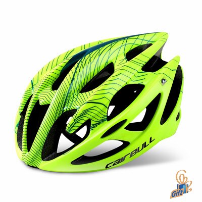 Stylish Mountain Bike Helmet Ultralight Cycling Safety Cap Man MTB Road Bicycle Protected Helmets for Bicycles Casco Ciclismo: Light Green / L for 58-62cm