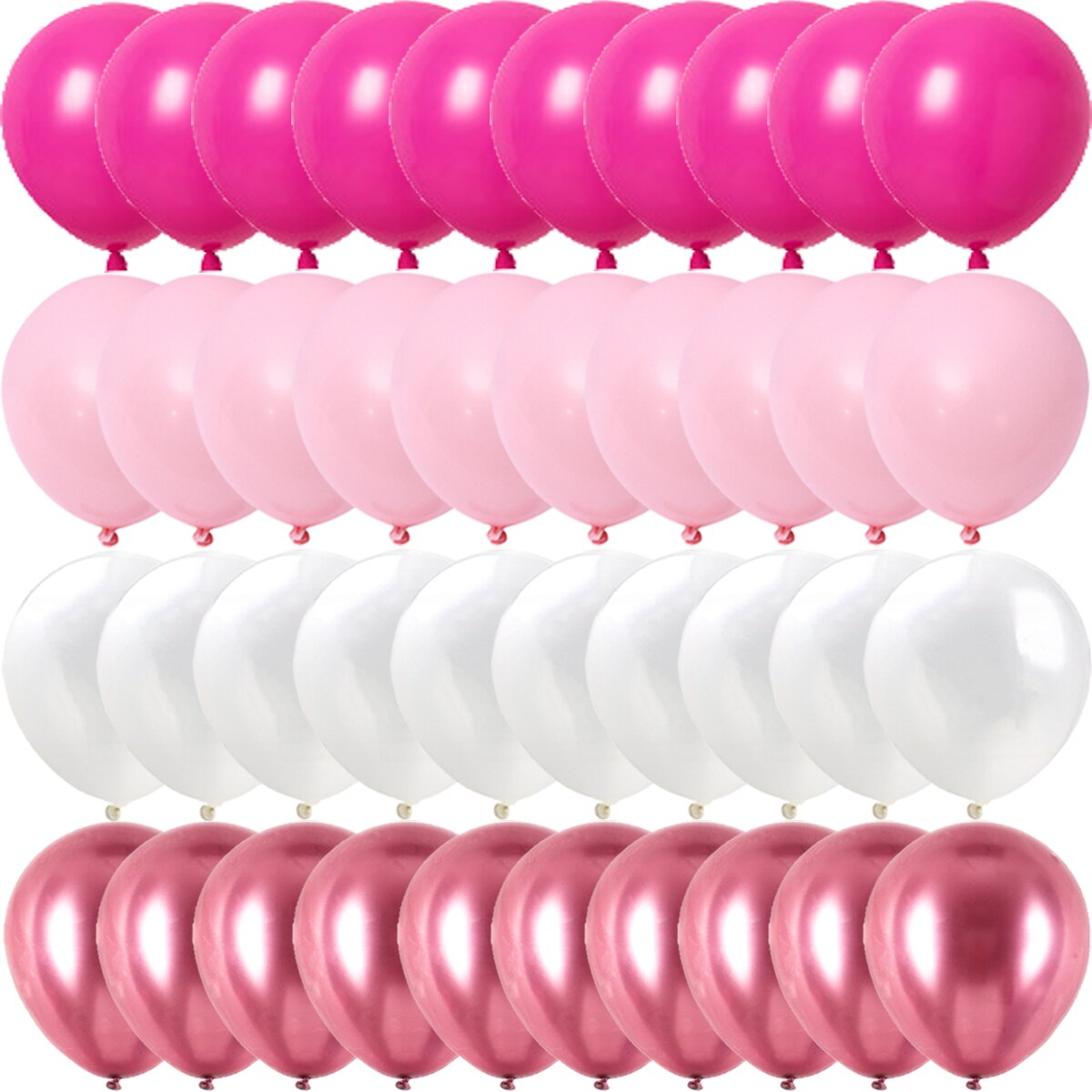 40PCS Rose Pink Metal Latex Bar Confetti Balloons Wedding Decorations Matte Globos Birthday Girl kidParty Decorations Year: Emerald