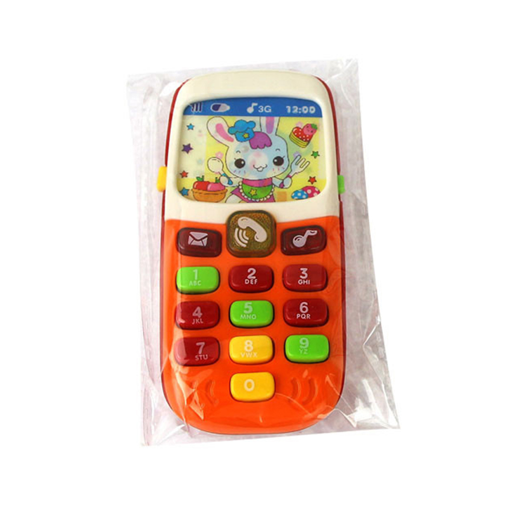 Téléphone Jouet éducatif Pour Bébés - Avec Musique, Simulation D'appel, Design Rouge - Stimule L'imitation Et L'éveil Précoce