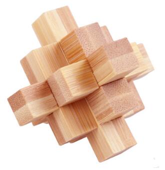 Set of 12PCS IQ Educational Bamboo Burr Puzzle Interlocking Mind Brain Teaser Puzzles Game for Adults Children