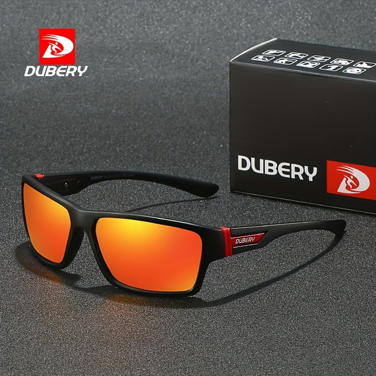 DUBERY gepolariseerde UV400-beschermingszonnebril voor heren en dames, 6 kleuren, model 2071