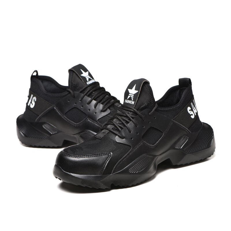 Men's safety shoes steel toe steel plate middle plate anti smashing anti slip classic men's safety shoes