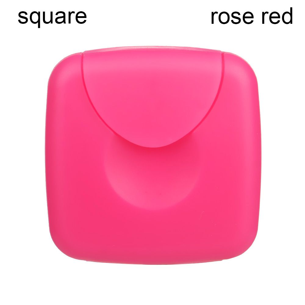 Tampons Opbergdoos Reizen Levert Oortelefoon Case Zeep Dozen Tampon Container Katoen Sliver Organisator Sieraden Houder: rose red-square