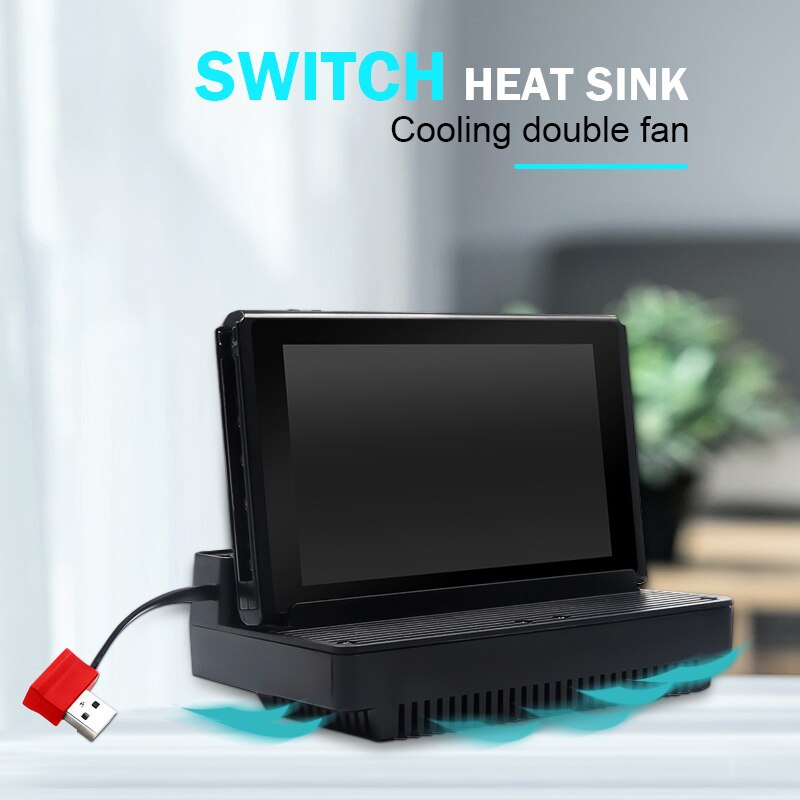 USB ventilador de refrigeración nintendo switch Dual disipador de calor soporte pared nintendo switch enfriador consola ventilador usb con interruptor de enfriamiento Base para NS accesorios de interruptor
