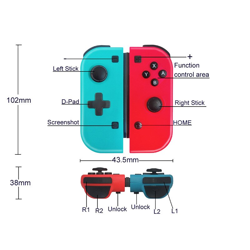 Nieuw Links Rechts Joycon Shell Voor Nintendo Switch Console Paars Joystick Blauw Controller Switch Accessoires Gamepad Joystick